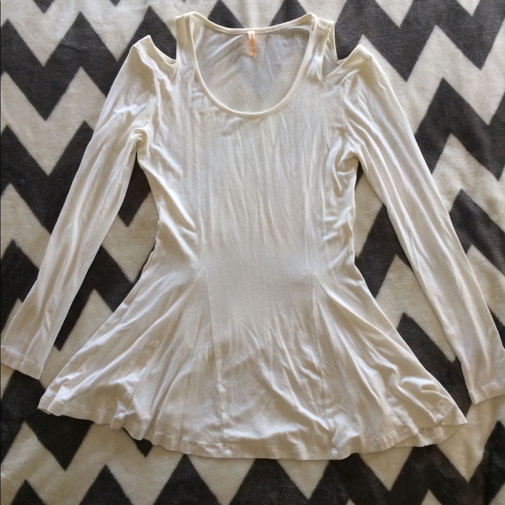 Vintage White Cold Shoulder Skater Dress